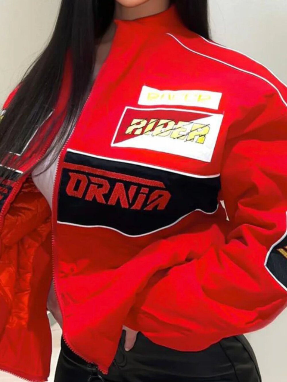F1-inspired Racing Bomber Jacket - Size Large - New with Tags